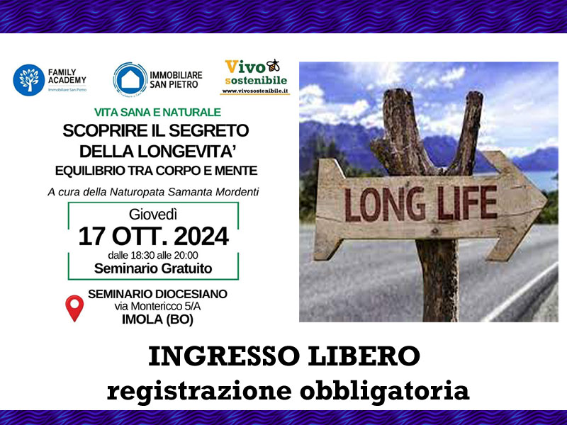 Conferenza: scopri il segreto della Longevità